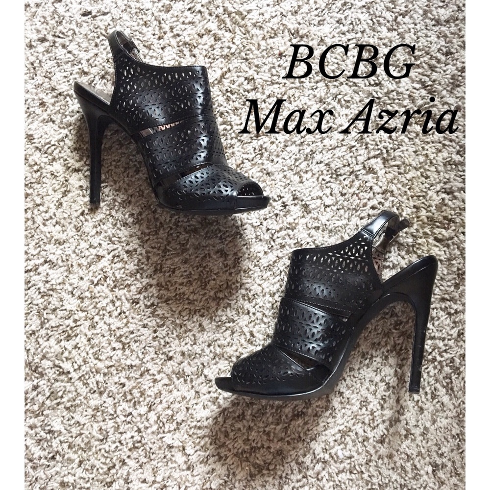 Black bootie heels BCBG