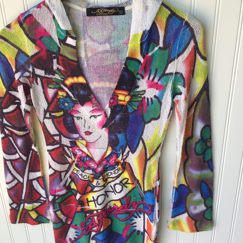 •Ed Hardy• Geisha Sweater
