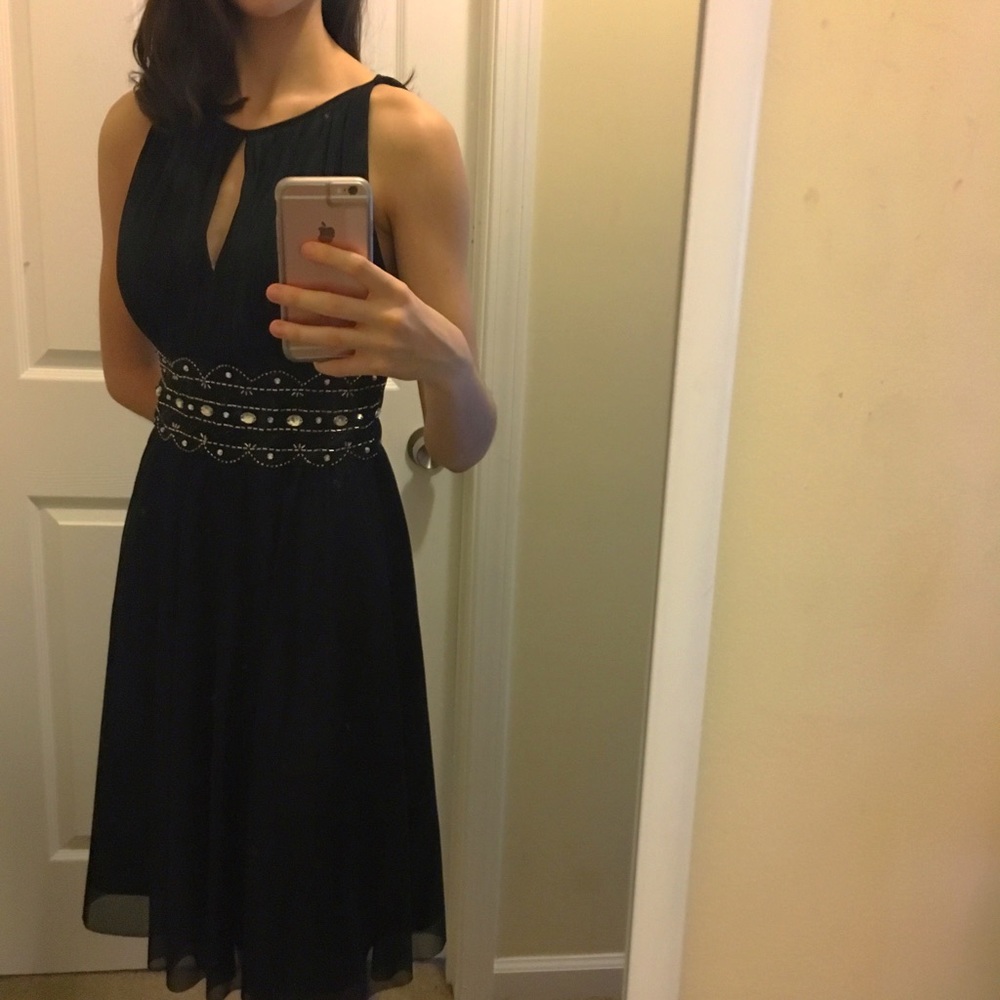 NWT Beaded Black Dress