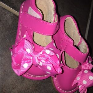 Squeaky shoes with no squeaker.