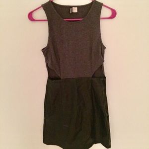Leather Bodycon Mini Dress