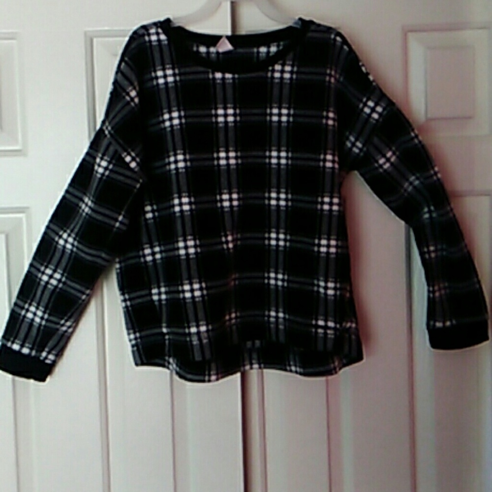 Plaid Furry Sweater