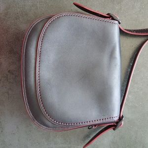 Coach leather saddle bag