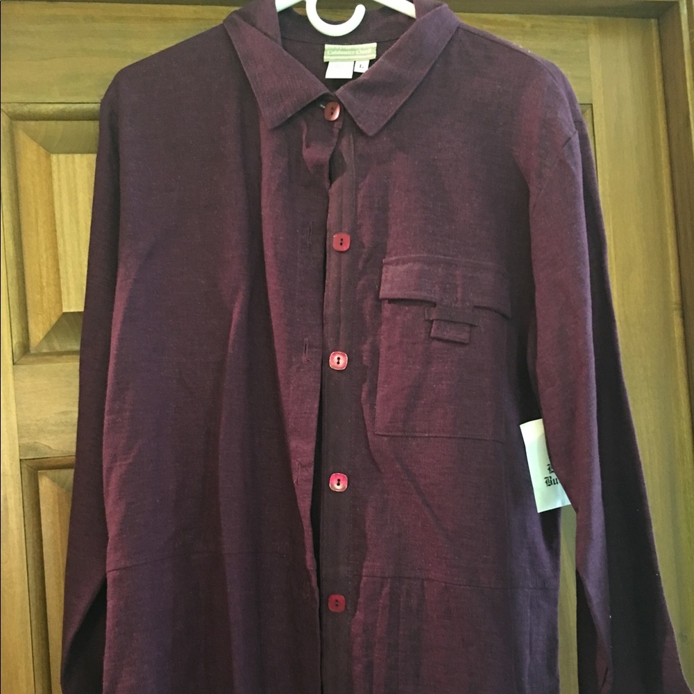 Deep eggplant top/jacket