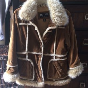 Carmel Corduroy furry coat