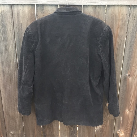 VTG 90s ESPIRT BLACK CORDUROY JACKET SZ M - Picture 2 of 2