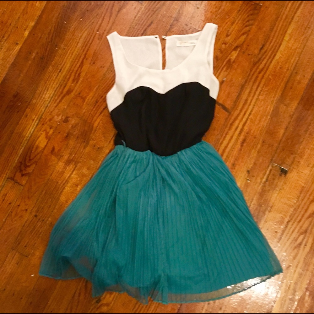 Colorblock Spring Summer Dress Chiffon