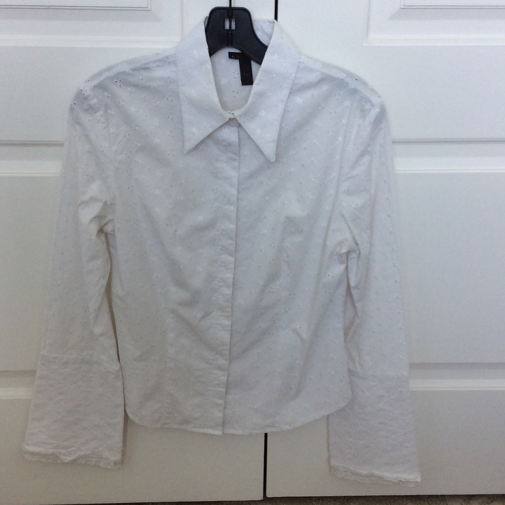 Ashley White Eyelet Blouse