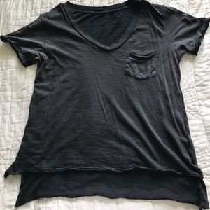 Free People distressed black pocket tshirt