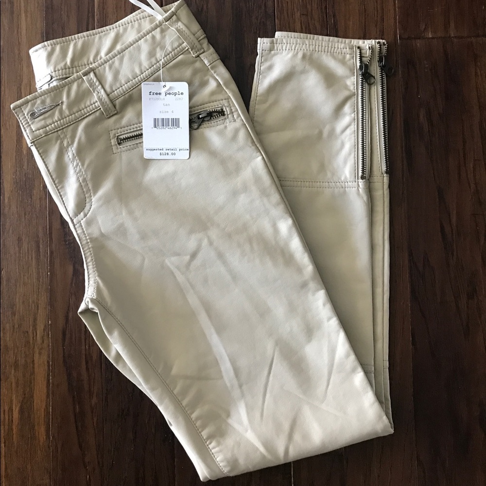 Free People Faux leather pants
