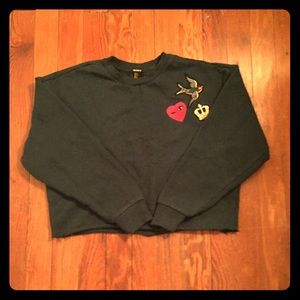 CROPPED GREEN SWEATER