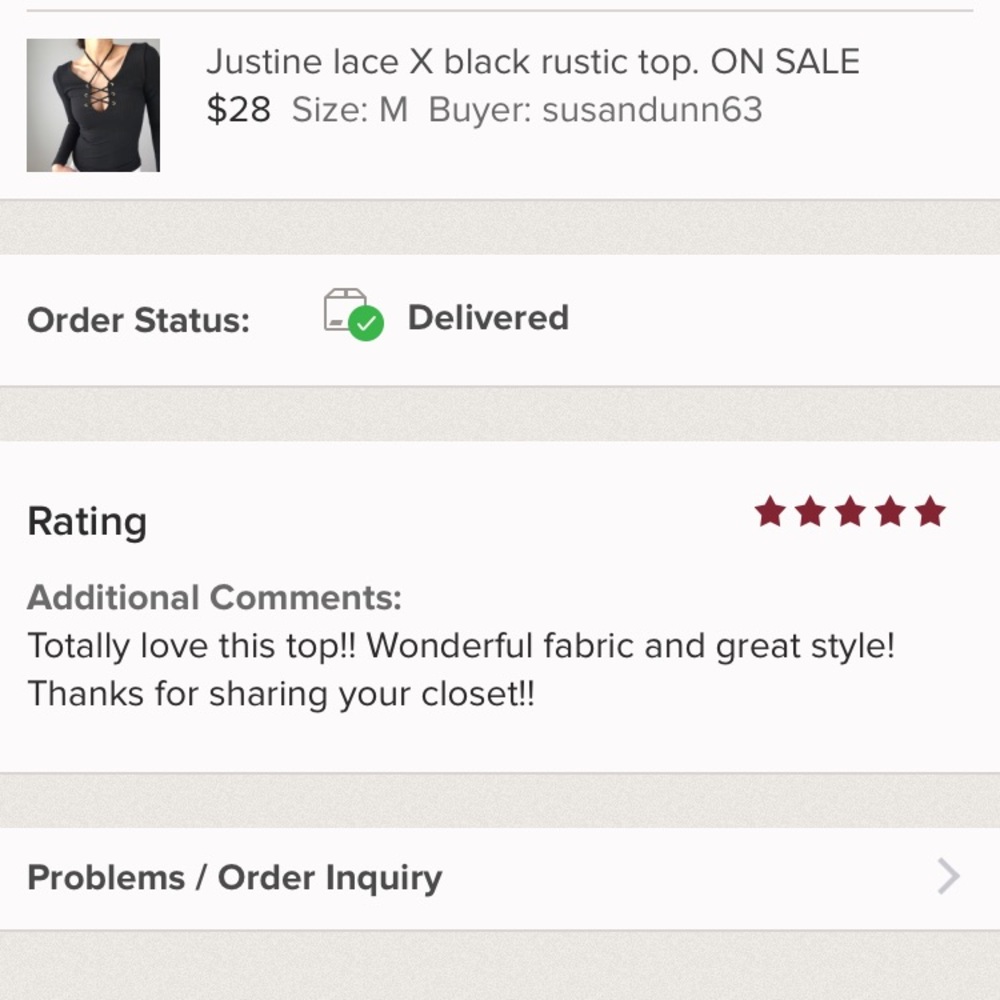 SALE. Justine lace X black rustic top. - Picture 4 of 4