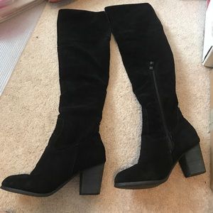Black over the knee high boots