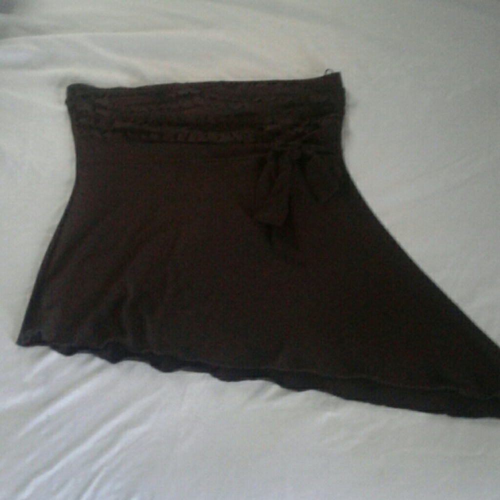 Black tube top shirt large
