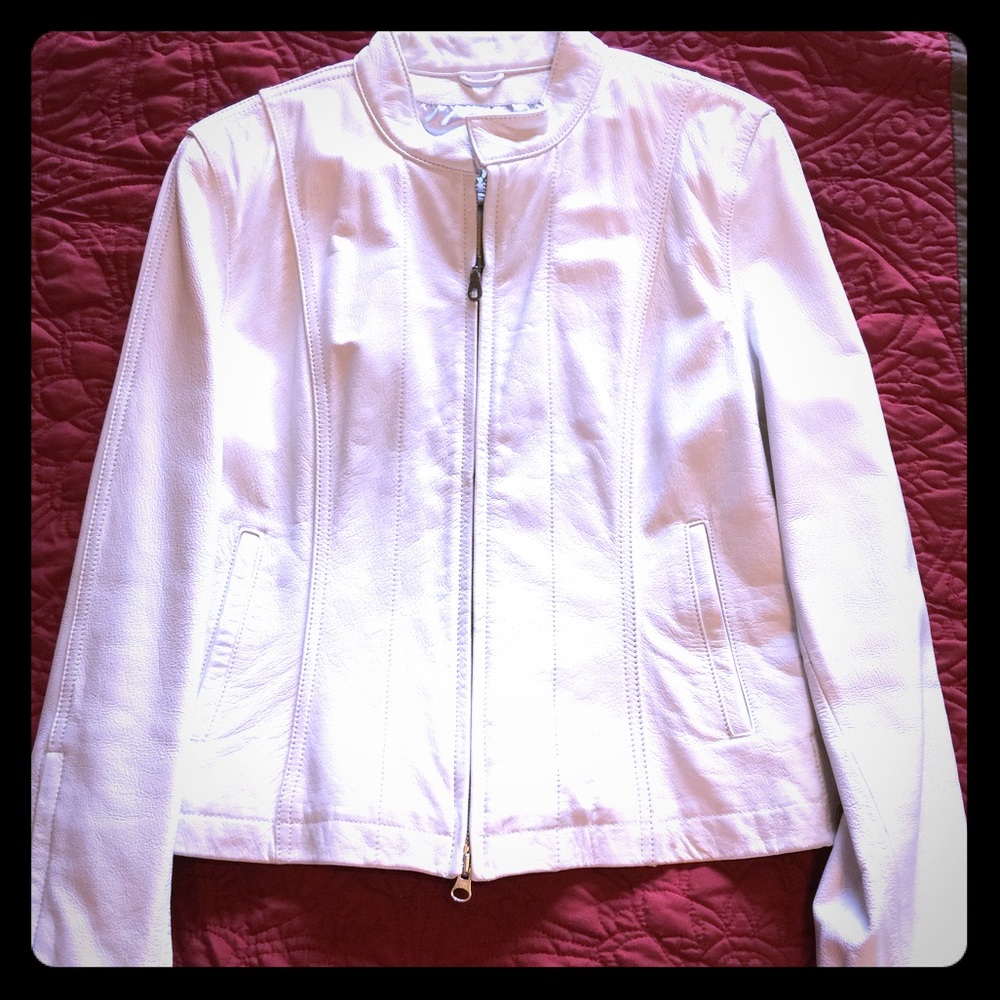 🚨PRICE DROP🚨Wilsons leather white Moto jacket