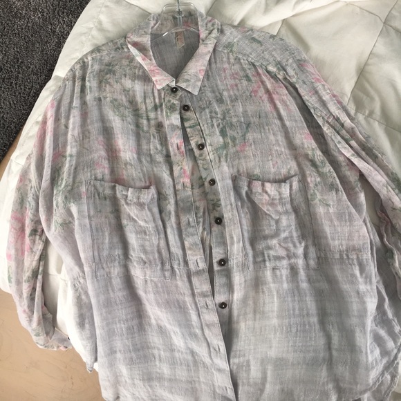 Free People Floral Button Down - Picture 2 of 5