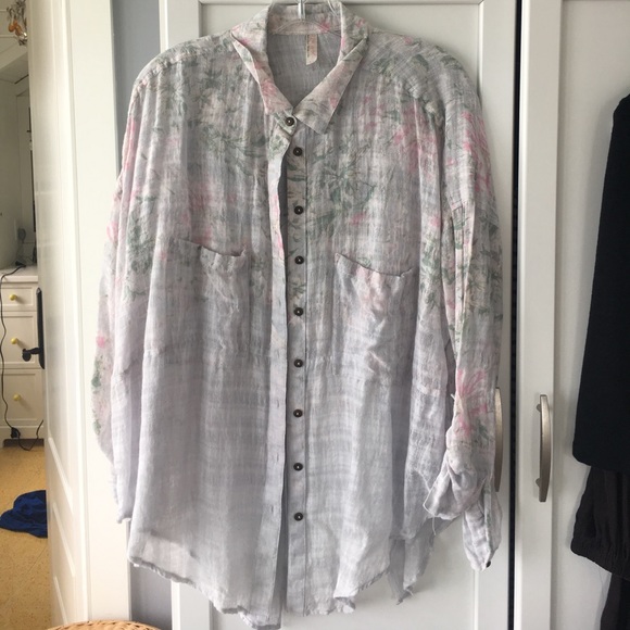 Free People Floral Button Down - Picture 4 of 5