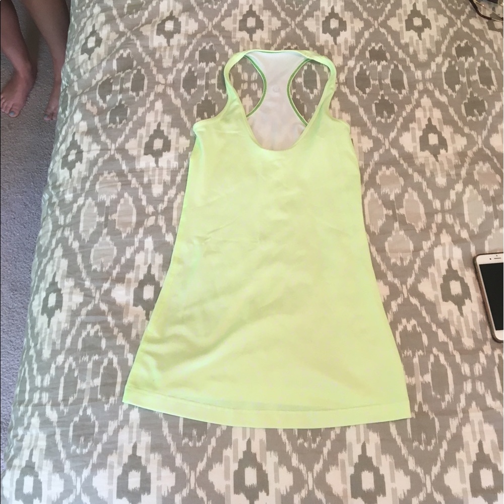 Lululemon lime green top size 4