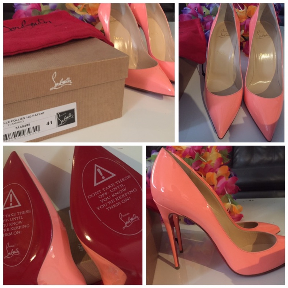 Christian Louboutin Pigalle Patent Flamingo 41