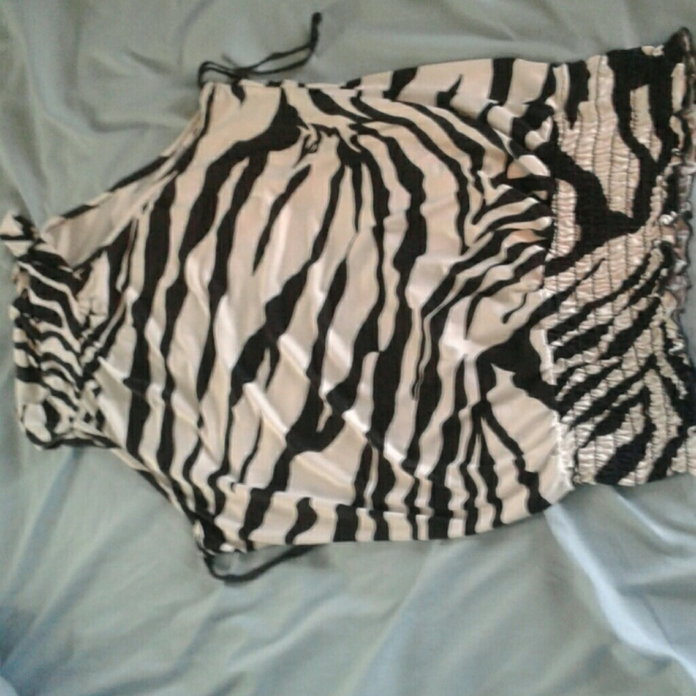 Zebra print blouse Med