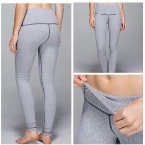 Lululemon White Ghost Herringbone Wunder Under