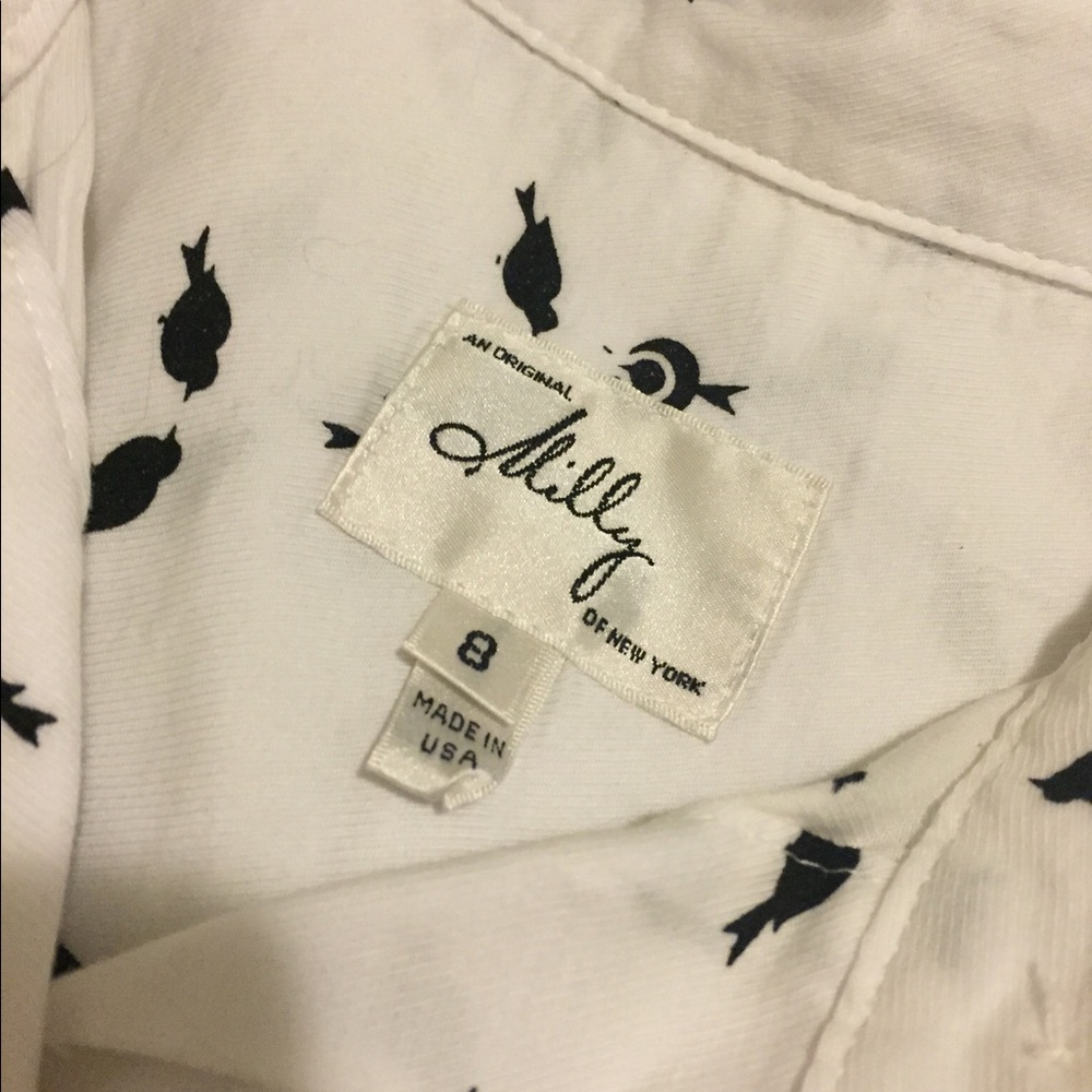 Milly size 8 collared shirt