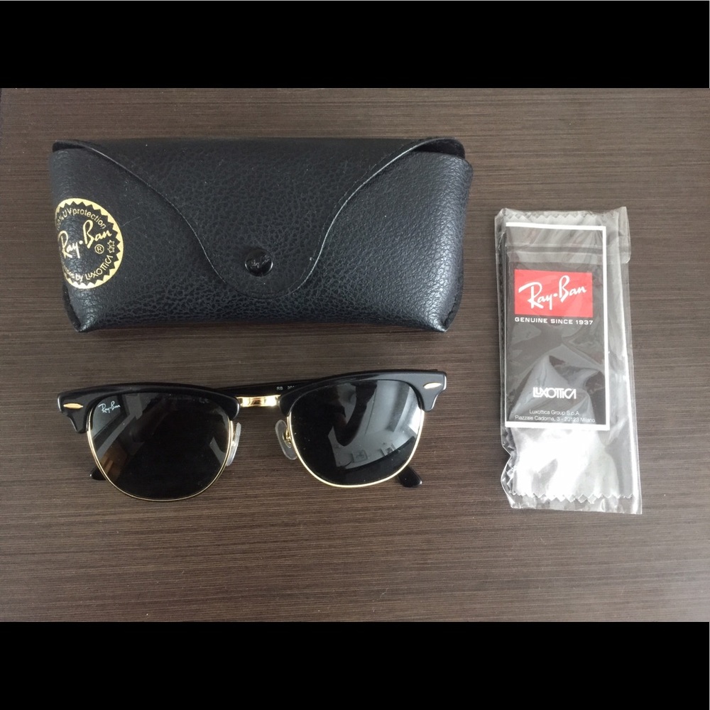 Black Ray-ban Clubmaster Sunglasses