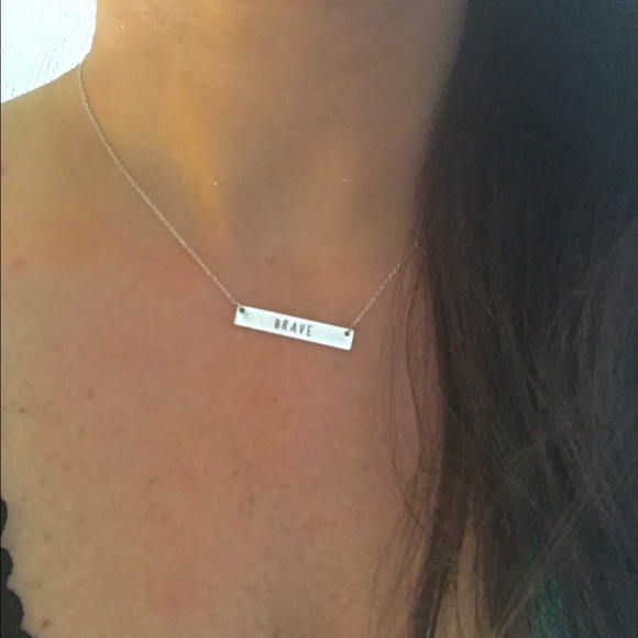 Silver "Brave" necklace! HALF OFF - Picture 2 of 2