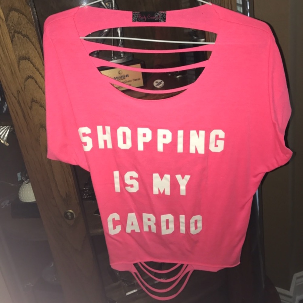 Bright Pink Shopping Shirt