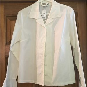 Crisp white 100% cotton blouse