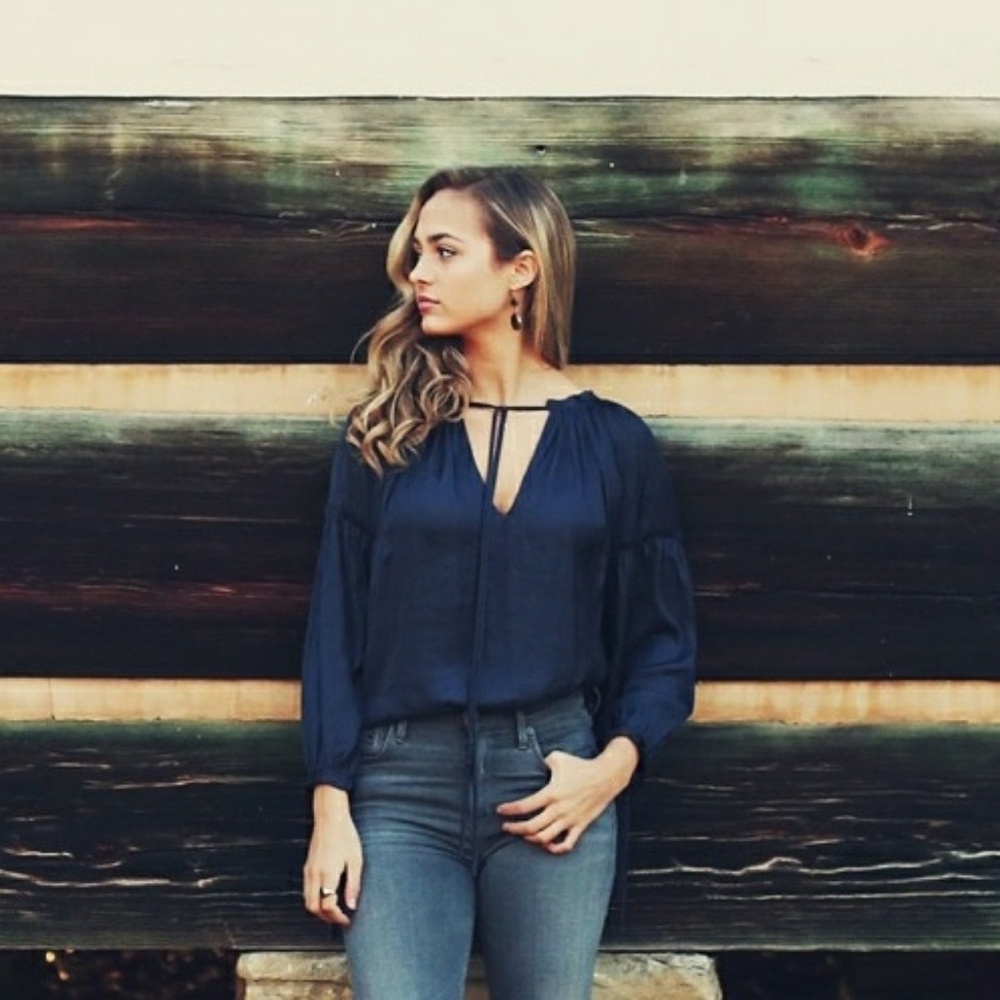 Calvin Rucker Say My Name Blouse in Wave