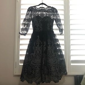 Tea length ballgown dress