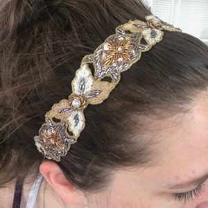 Anthropologie sequin elastic headband