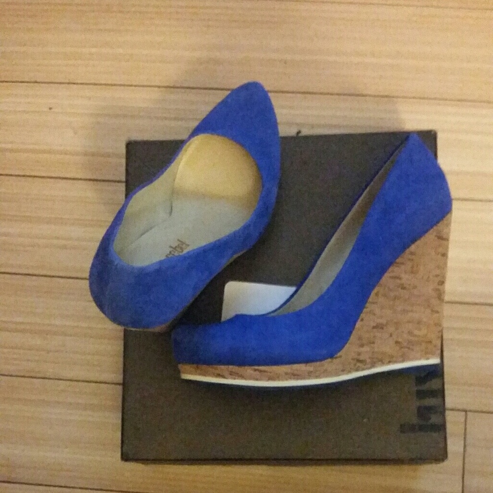 Brand new blue suede