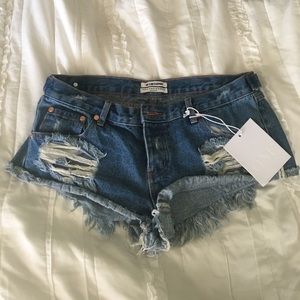 NWT One Teaspoon Hustler Trash Whore Shorts