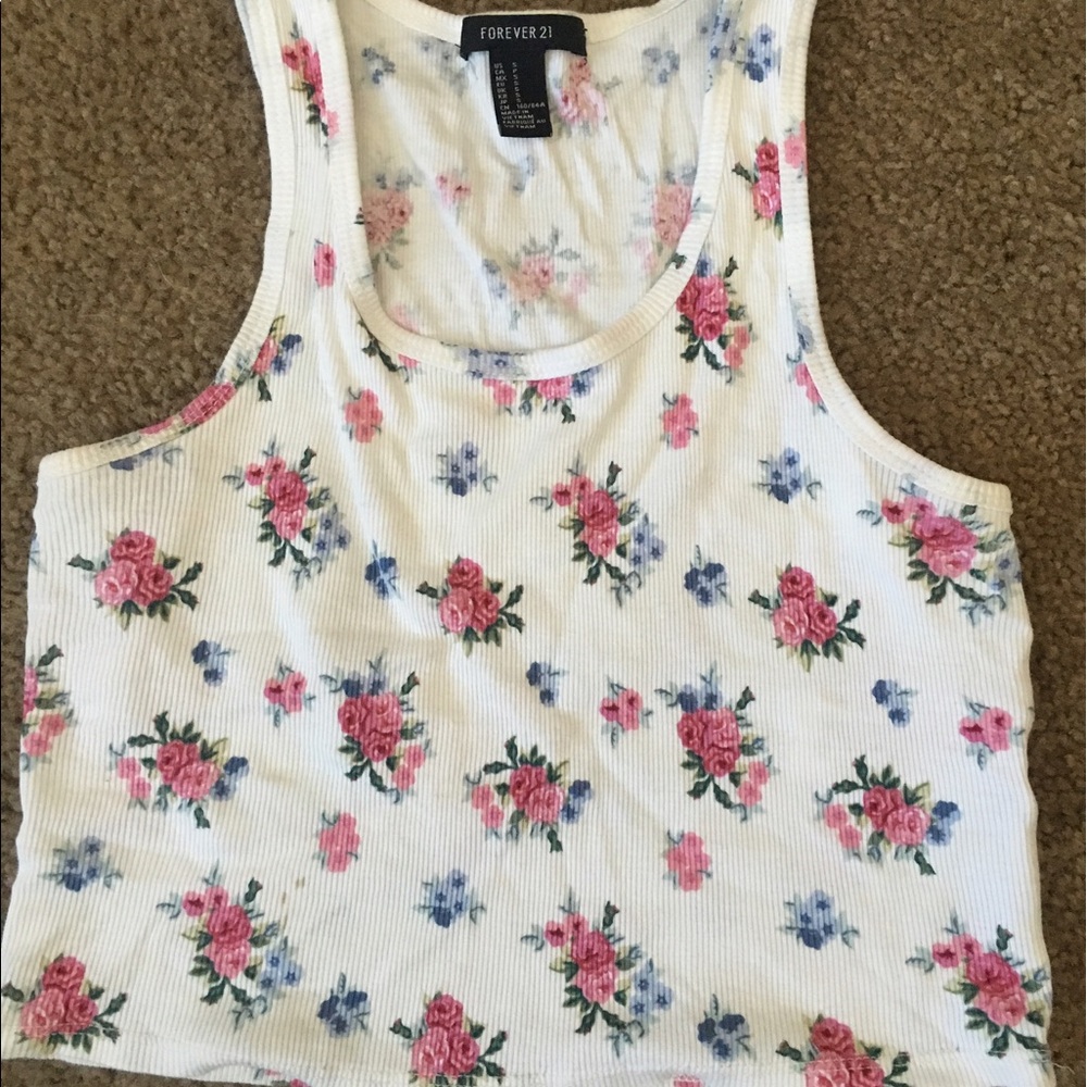 Flora forever 21 tank top, crop top