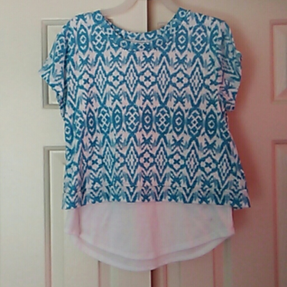 blue patter crop & tee