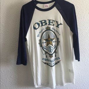 obey baseball tee