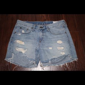 rag & bone Distressed Boyfriend Jean Shorts