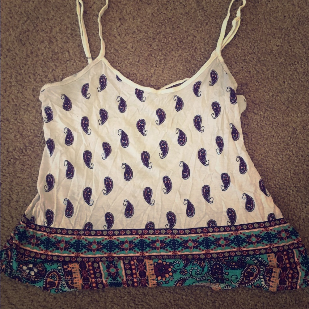 White crop top with open back