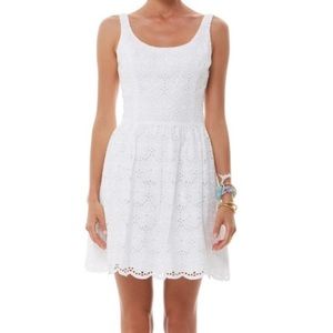 Calhoun Dress in Charleston Eyelet, Resort White