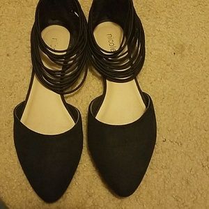 Nicole black flats
