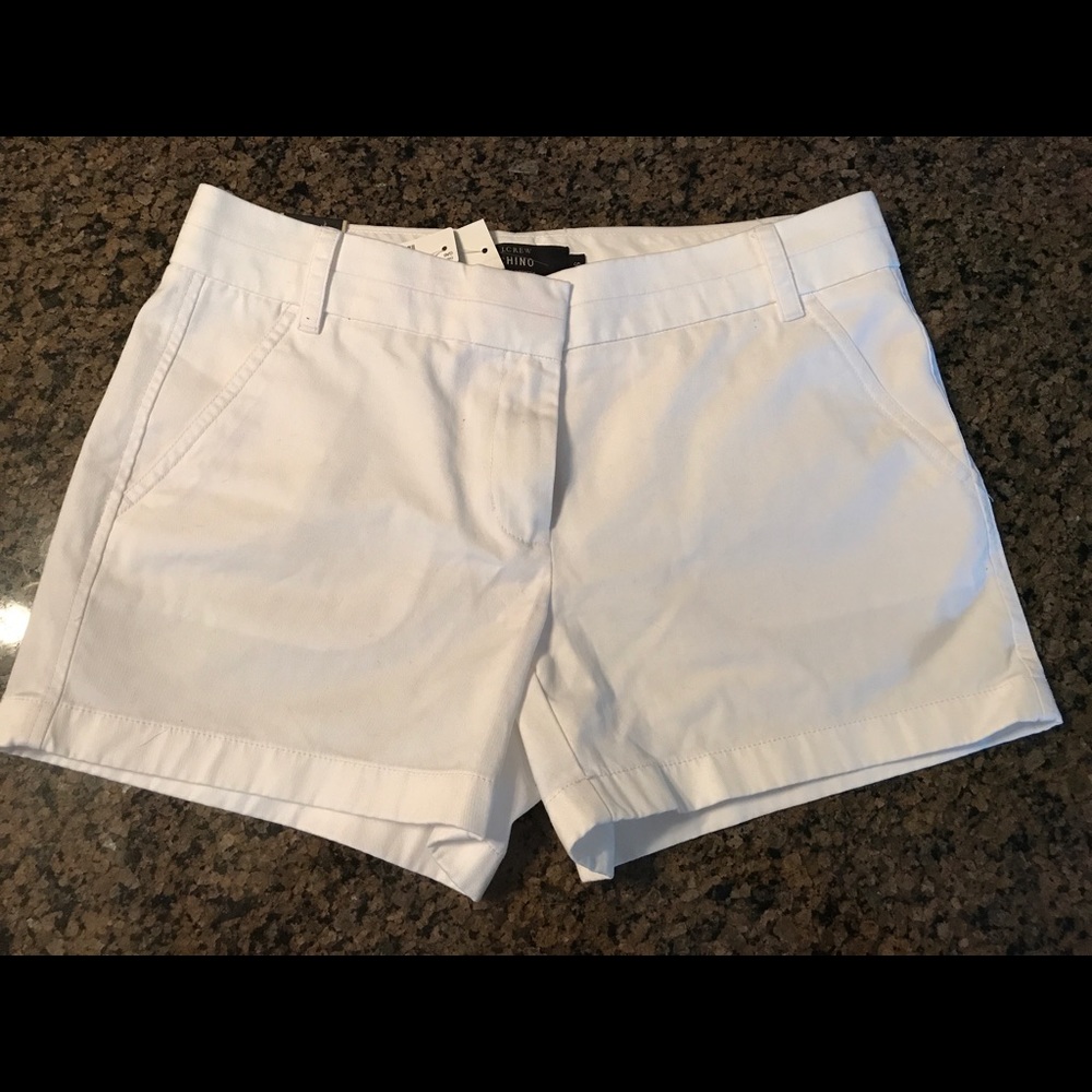 J. Crew Chino White Shorts (never worn, with tags)