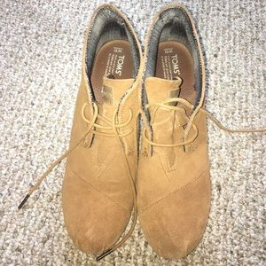 Toms suede booties, size 11