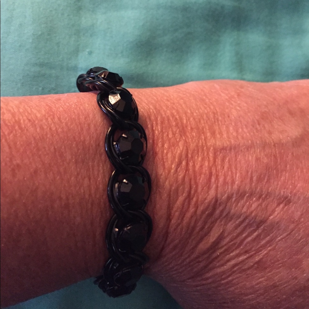 Black rhinestone bracelet