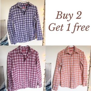 3 izod men's button down flannels