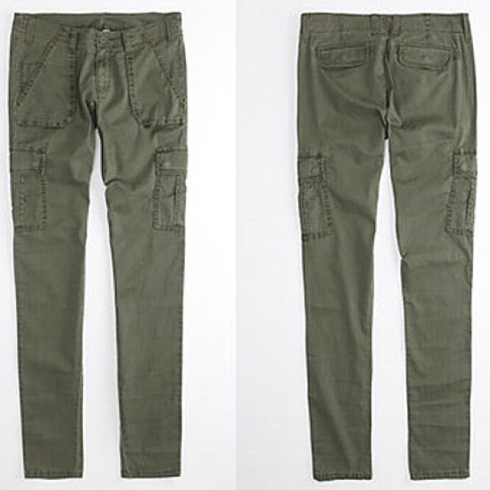 Excellent Condition//Army Green Skinny Cargo Pants - Picture 1 of 5