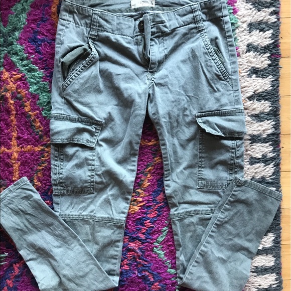 Excellent Condition//Army Green Skinny Cargo Pants - Picture 3 of 5