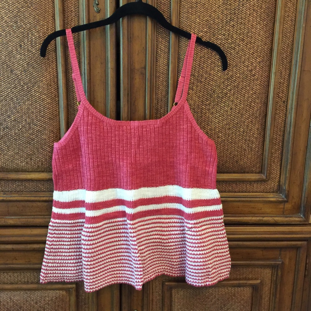 Anthropologie NWT knit tank top dark dusty rose - Picture 1 of 3
