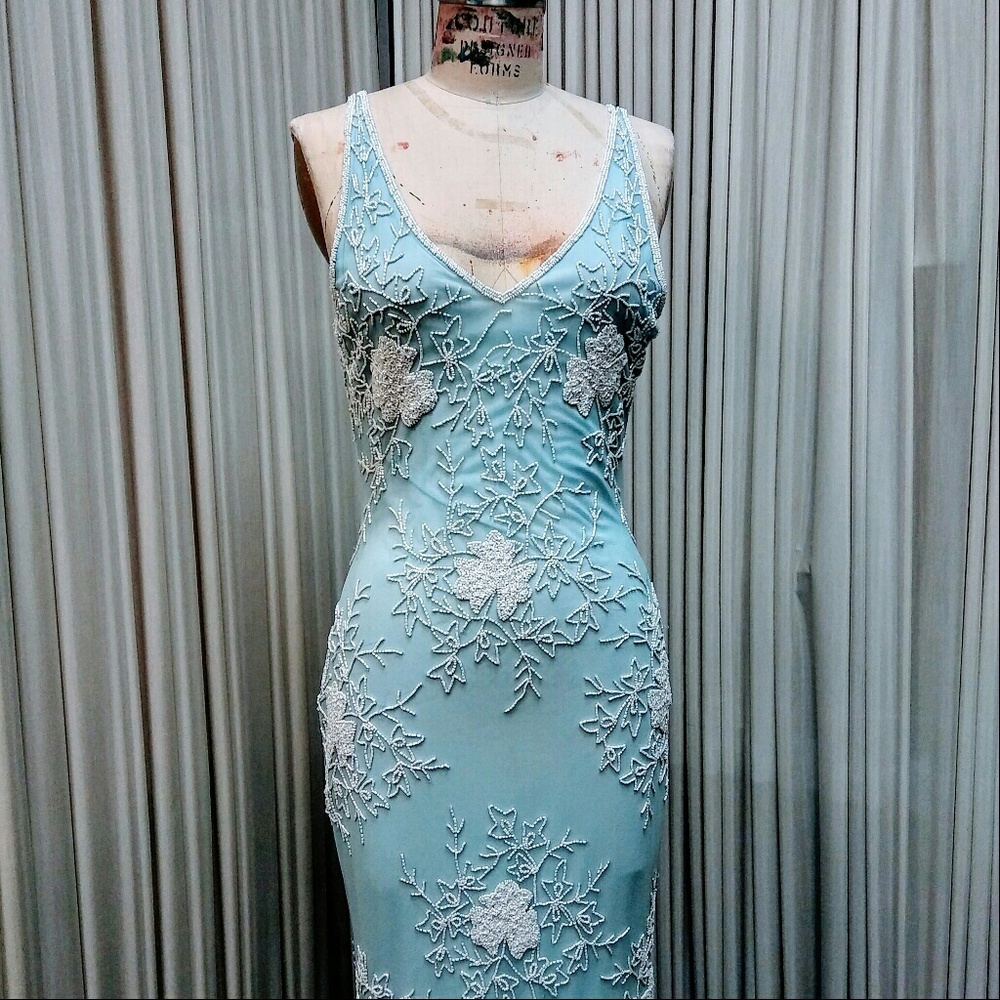 Sténay Vintage beaded & mesh sleeveless dress